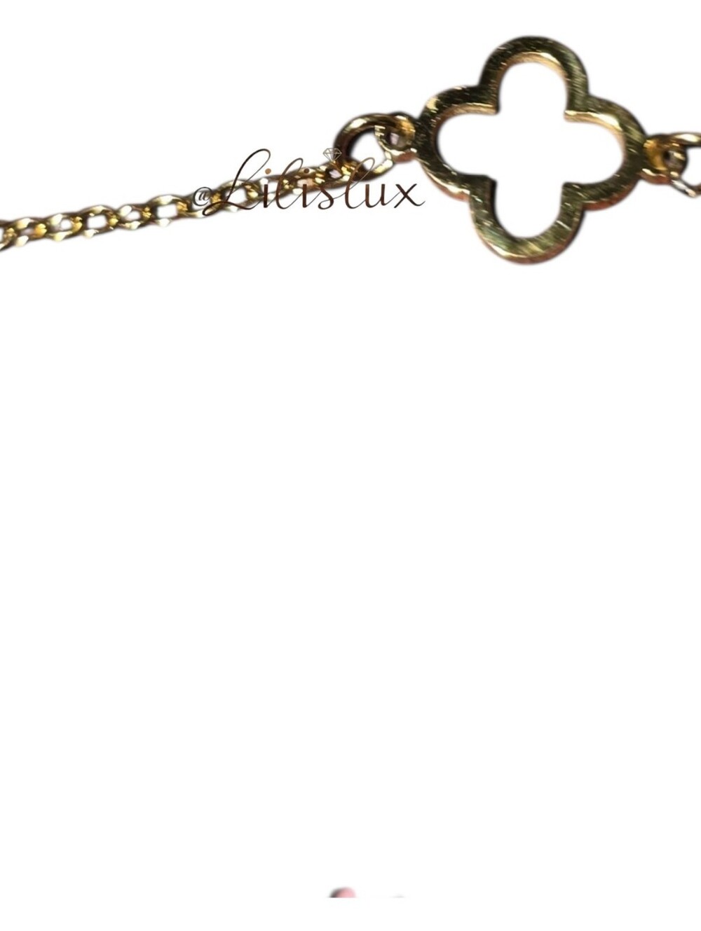 GLAZE JEWELRY Clover Station Bracelet  7" Gold Plated Designer Style - New - Picture 7 of 12
